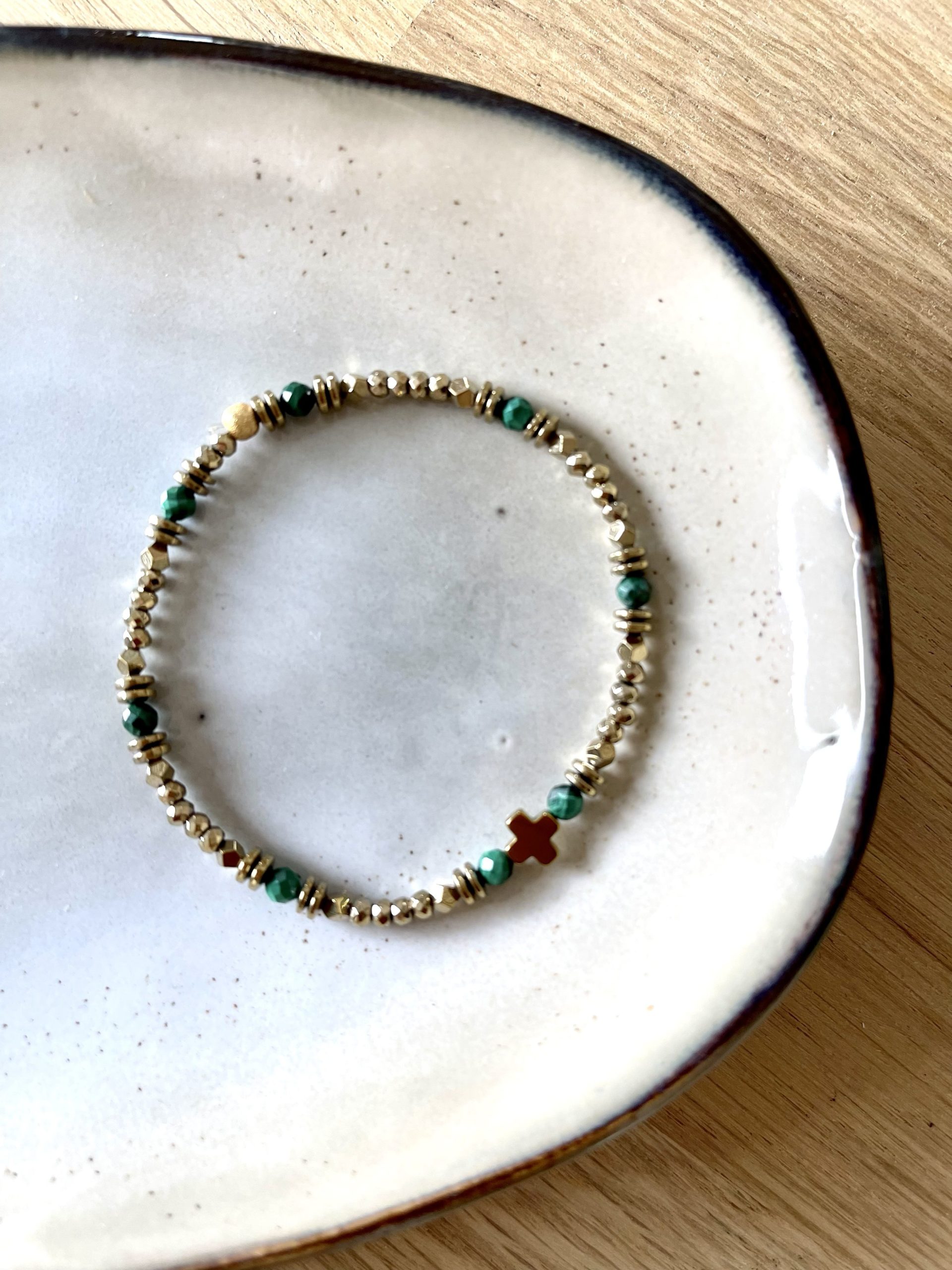 paulettequincaillerie-bijoux-createur-pierres-semi-précieuses-talisman-protection_124 bracelet tiny cruz malachite