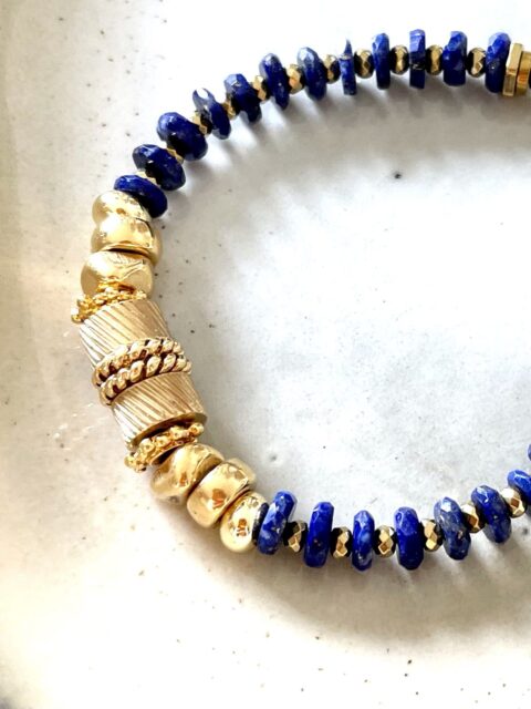 BRACELET EDEN OR LAPIS LAZULI