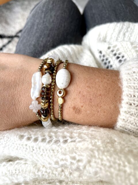 bracelet double protect scarabée opale
