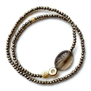 BRACELET DOUBLE PROTECT QUARTZ FUME
