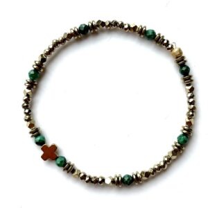 bracelet tiny cruz malachite