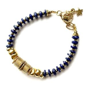 BRACELET EDEN OR LAPIS LAZULI