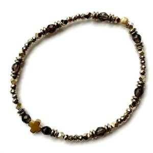 BRACELET TINY CRUZ QUARTZ FUME