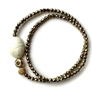 bracelet double protect scarabée opale