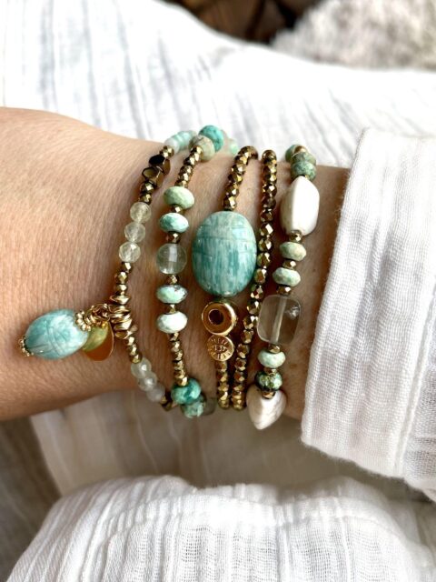 BRACELET DOUBLE PROTECT AMAZONITE