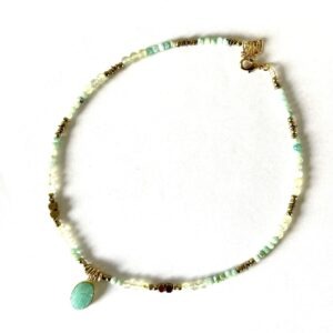collier khepri amazonite