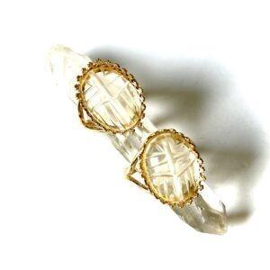 bague scarabée cristal de roche