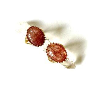 BAGUS MEDAILLON SCARABEE QUARTZ FRAISE