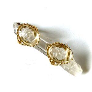 bague médaillon oeil cristal de roche