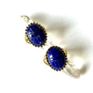 bague scarabée lapis lazuli