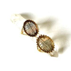 bague scarabée fluorite