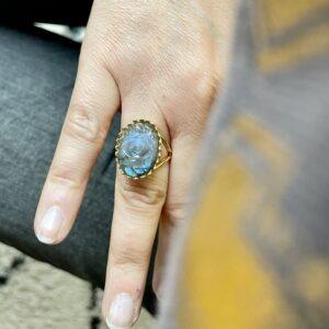bague oeil labradorite