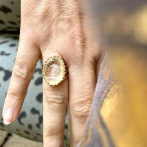bague oeil cristal de roche