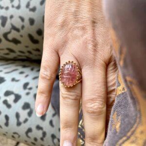 bague scarabée quartz fraise