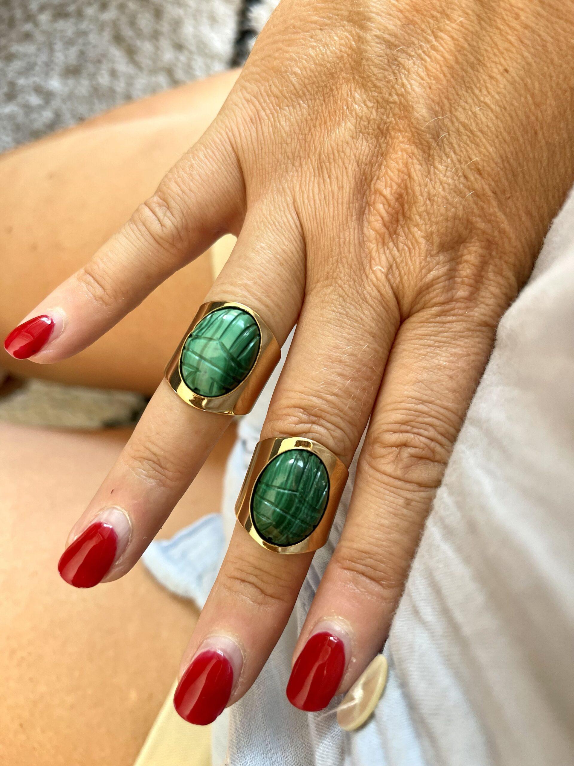 paulettequincaillerie-bijoux-createur-pierres-semi-précieuses-lithotherapie-bague-scarabee-khepri-LABRADORITE- malachite_1