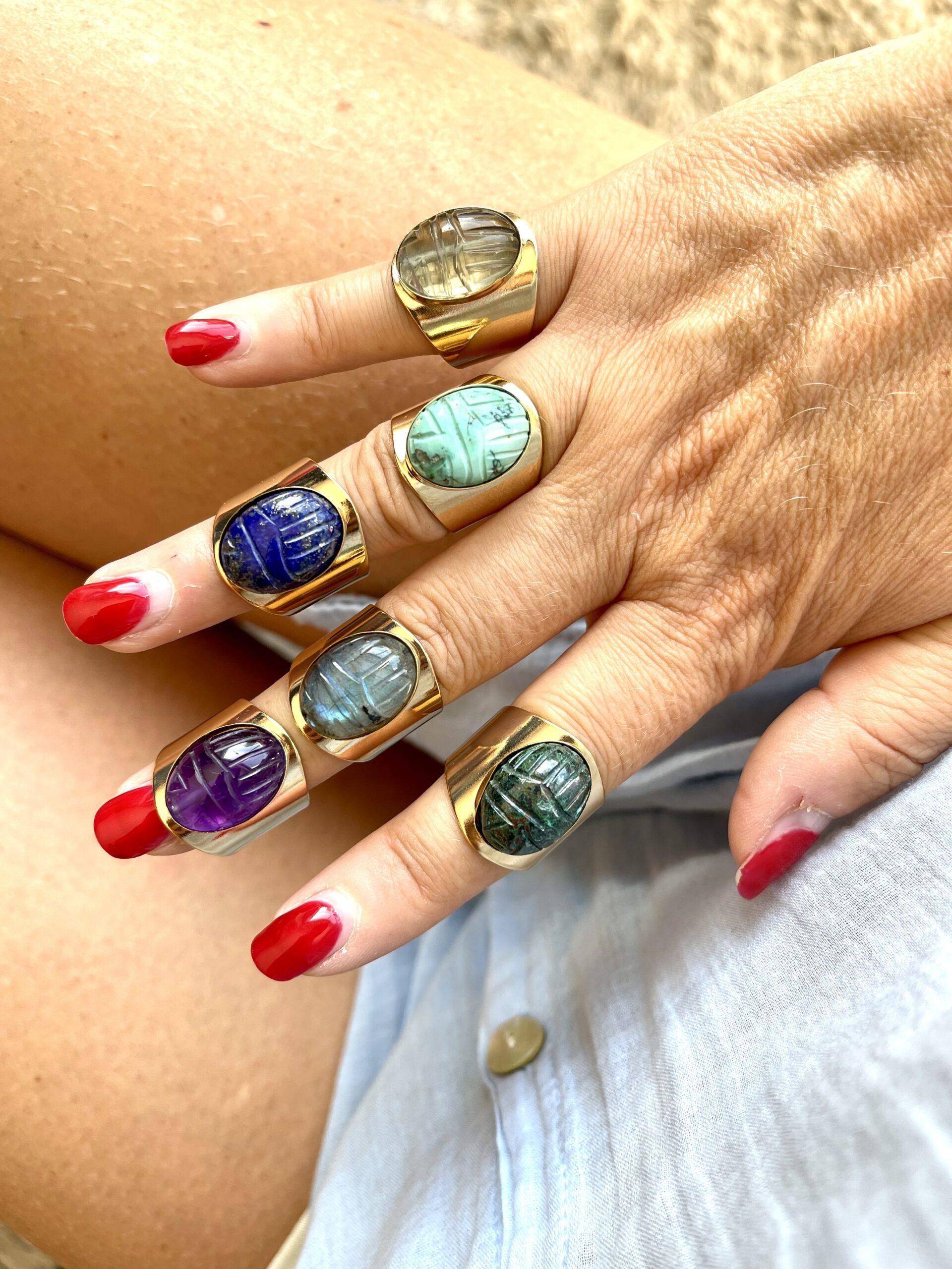 paulettequincaillerie-bijoux-createur-pierres-semi-précieuses-lithotherapie-bague-scarabee-khepri-beetle-oeil-protection_10 BAGUE LARGE SCARABEE OEIL