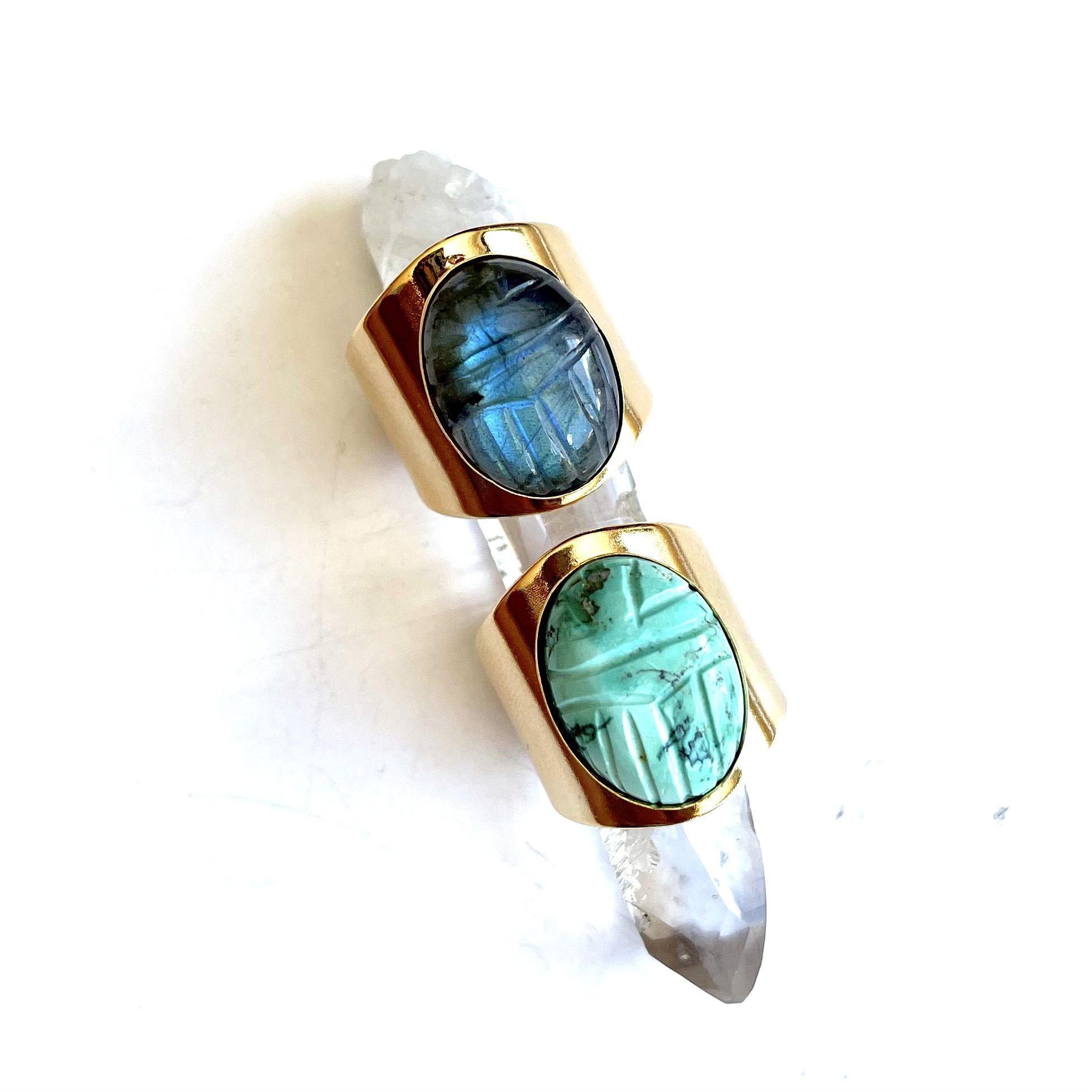 BAGUE LARGE SCARABEE OEIL