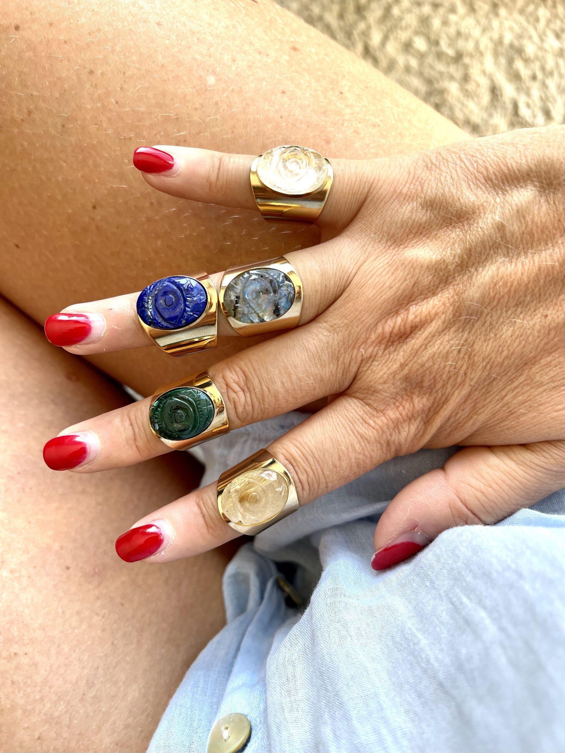 BAGUE LARGE SCARBEE OEIL