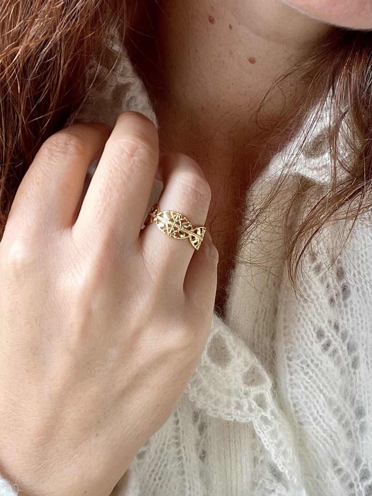 bague filigrane or