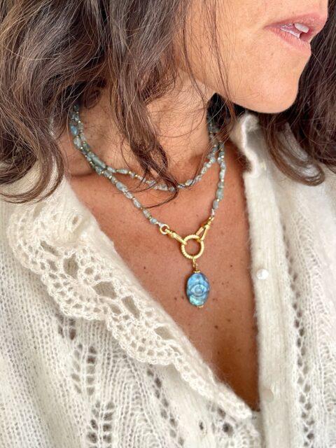 SAUTOIR LAKSHMI APATITE