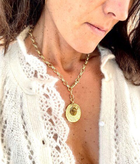 COLLIER ESMEE OEIL DE TIGRE