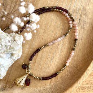 COLLIER FREYJA GRENAT