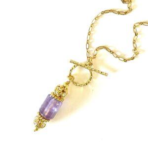 sautoir toggle amethyste