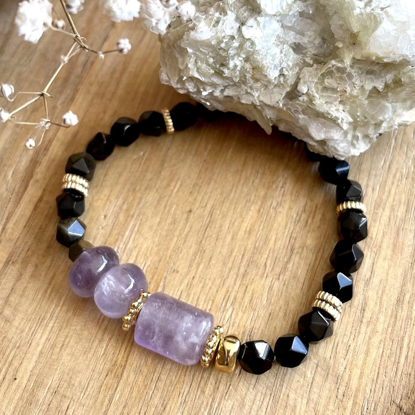 bracelet celeste amethyste