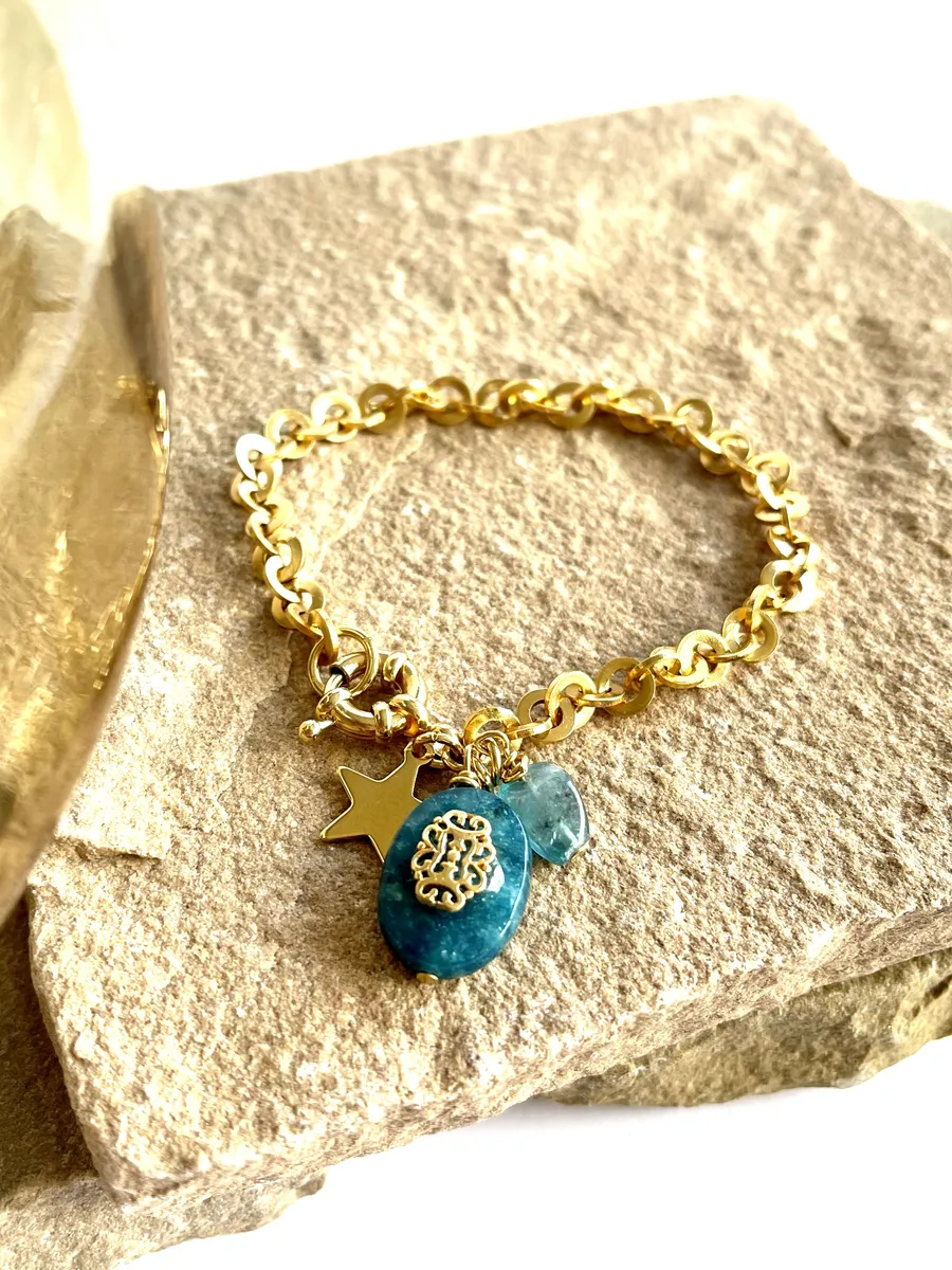 bracelet or breloques apatite
