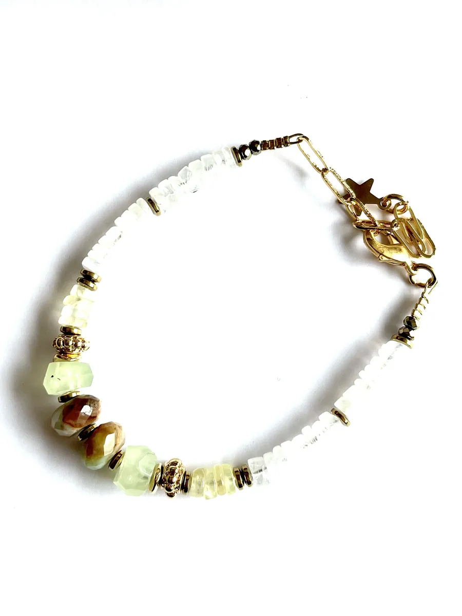 bracelet Artemis phrénite chrysoprase