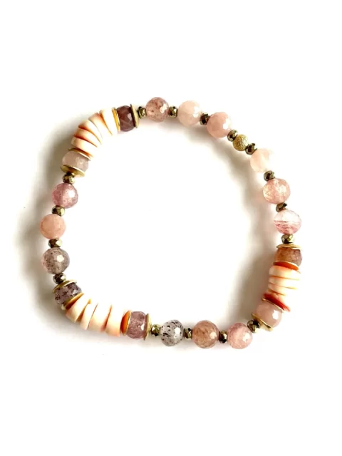 bracelet pure big quartz fraise